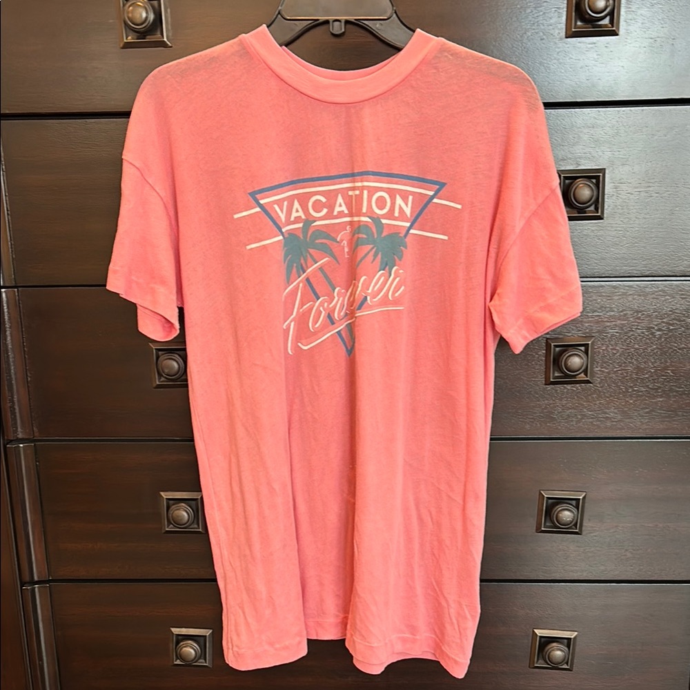 Wildfox Vacation Forever Pink Oversized Short Sleeve Tee